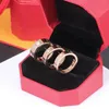 love screw ring women men Couple Rings classic luxury designer jewelry Titanium steel Alloy Gold-Plated Gold Silver Rose Never fade Not allergic 4/5/6mm with CZ stone