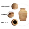 Vases Autumn Rattan Woven Vase Hand Weaving Art Fashion Tabletop Decoration Plants Flower Pot For Arrangement Housewarming Gift