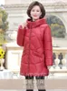 Women's Trench Coats Winter Womens Jacket Hooded Solid Cotton Padded Middle-aged Woman Parkas High Quality Ladies And Jackets