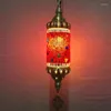 Pendant Lamps Mosaic Lamp Vintage Art Deco Handcrafted Light Lamparas De Mesa Glass Romantic Dining