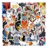 100PCS Mixed Cats Graffiti Stickers For Skateboard Car Baby Scrapbooking Pencil Case Diary Phone Laptop Planner Decoration Book Album Kids Toys DIY Decals