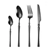 Dinnerware Sets 4pcs Fashion Design Cutlery Set Forks Knives Spoons Stainless Steel Western Tableware Family Wedding Gift