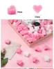 Gift Wrap 50 Buah/Tas Pink Mini Hati Cinta Manik Busa Garis Lendir Hadiah Fluffy Slime Filler Lumpur Tanah Liat Kemasan Pernikahan Bunga Kotak 0207