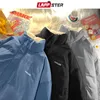 Мужские куртки LAPPSTER Мужские флисовые теплые парки в стиле Харадзюку Мужская корейская модная уличная одежда Зимняя куртка в японском стиле Vintage Bubble Coat 230207