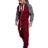 Mäns sömnkläder män pyjamas jumpsuit onesie vuxna homebre splittrande casual hoodie tryck blixtlås tryck sömnkläder huva jumpsuits 230207