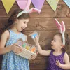 Regalos para niños Papel de regalo de Pascua Diseño con cordón de arpillera Bolsa de almacenamiento para refrigerios Envoltorios para regalos