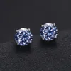 Pass Diamond Test S925 Sterling Silver 1CT Moissanite Earrings Studs Nice Gift for Men Women Allergic Free