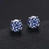 تمرير اختبار الماس S925 Sterling Silver 1ct Moissanite أقراط