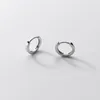 Hoop Earrings Sterling Silver 925 Earring Personalized Ear Buckle For Women Men Unisex Simple Glossy Bone Jewelry