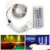 Led Strips Rgb Strip Waterproof 2835 5M Dc12V Fita Light Neon 12V Flexible Tape Ledstrip With Controller And Adapter Drop Delivery L Dhpli