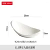 Plates White Ceramic Plate Bowl Home Special-shaped Senior Sense Oval El Restaurant Tableware Creative Dinner