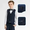 Clothing Sets Boys Suits for Wedding Party Dress Flower Kids Easter Ceremony Church Performance Set Blazer Pants Shirt and Vest 7PCS W0224