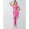 Active Set Women's Yoga Set Tracksuit Female Clothing 2sts sömlös fitness Hög midja Leggings Sexig topp BH Sports Wear Workout