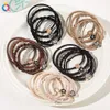 4pcs/set Korean Women Ribbon Elastic Hair Rubber Bands Headbands Girs Golden Plated Cartoon Pendant Hair Scruchies Hair Tie/Holder/Gum Accessories 1536