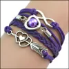 Braccialetti con ciondoli Cuore d'amore Perla Amicizia Infinity Bracciale in pelle Drop Delivery Jewelry Dhsfx