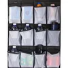 Ящики для хранения над дверным организатором обуви прозрачная подвесная стойка ткани шкаф мешок 24 большие сетки карманы SH