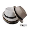 Skąpy brzegi czapki moda damska męska unisex fedora trilby gangster czapka letnie plaż