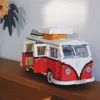 Blocs 1354PCS Volkswagen T1 Camper Bricks Van Car Bluding high techc Ideas Bus Compatible 10220 Toys for Kid Birthday Gift 230206