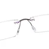 Sunglasses Frames Colorful Rimless Eyeglasses Men And Women Metal Rectangular Spectacles Frame For Prescription Lenses Myopia Reading