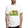 Herr t-skjortor älskar akvarellkor kort ärm t-shirt sommarstoppar mode tees