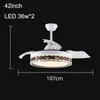 Ceiling Fans LED Invisible Fan Light With Remote Control Modern Lamps For Dining Room Living Home Lighting Lamp