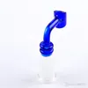 Accessoires de regard de petite tasse inclinée bleue, bongs en verre en gros tuyaux de brûleur à mazout conduites d'eau tuyaux en verre plates-formes pétrolières fumer