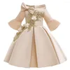 Robes de fille princesse fleur filles robe de soirée été Tutu mariage fête d'anniversaire enfants pour enfants Costume adolescent bal