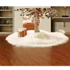 Juldekorationer Plush Tree Pure White Long Hair kjol 122 cm Tre storlekar för hemmet