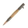 Długopisy Cool Golden Sier Gun Bolt Clip Handmade Workshop Drewniane zestawy długopisów Samodzielny montaż Części metalowe Diy Action Drop Delivery Of Dhtvy