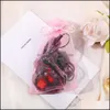 Hair Rubber Bands 8Pcs/Set Women Girls Ponytail Holder Elastic Resin Heart Star Bow Cube Charm Fashion Rope With Storage Yarn Bag Dr Dhmc4