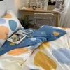 Ensembles de literie dessin animé enfants housse de couette linge de lit taies d'oreiller drap bleu bonne qualité couette mignon enfants literie