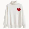 Suéter de designer amor coração coração uma mulher amantes cardigan knit colar de gola alta letra feminina suéteres de manga longa pullover de roupas