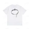 Xinxinbuy Men designer tee t shirt 23SS halsband tryck etikett bokst￤ver kort ￤rm bomull kvinnor vit svart xs-2xl