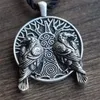 Pendentif Colliers Style Vintage Texture Jumelé Aigle Exquis Unisexe Vent Arbre De Vie Collier Anniversaire Cadeaux BijouxPendentif