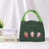 Storage Bags Small Fresh Fruit Print Cooler Lunch Box Portable Insulated Canvas Bag Thermal Food Picnic For Women Kids