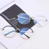 Occhiali da sole Vintage Lenti trasparenti Anti luce blu Occhiali da vista in metallo trasparente Montatura per occhiali Occhiali da vista a specchio otticoOcchiali da sole