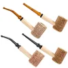 Smoking Pipes Corn pipe 5mm filter core tobacco pipe removable hospitality portable corn cob men's straight mouth curved mouth