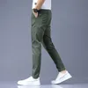 Pantalons pour hommes printemps été hommes Stretch coréen décontracté Slim Fit taille élastique affaires classique pantalon mâle noir gris 28 38 230105