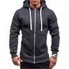 Mens Hoodies Sweatshirts Harajuku pamuklu gündelik yarım kubbe tam fermuarlı kapüşonlu Sonbahar Kış Giyim 230207