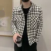 Mensjackor Män Spring Fashion Pocket Plaid stilig Outwear Coats Korean Style beskurna Simple Harajuku AllMatch Daily Plus Size 230207