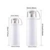 12 onças de 17 onças de caneca sublimação em branco garrafa de água dupla parede aço inoxidável viagens térmicas tumbler a vácuo Flask Thermo Water Bottle Tea Cheps Coffee