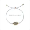 Bangle mode eenvoudige colorf kristallen handgemaakte geweven armband voor vrouwen diamant cluster was touw sieraden cadeau drop levering armbanden dh6te