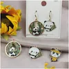 Charms 20Pcs Alloy Drip Oil Enamel Charm Cartoon Chinese Panda Pendant Earrings Diy Designer Jewelry Accessories Necklace Drop Deliv Dhjau
