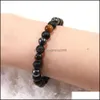 Kralen strengen 8 mm handgemaakte vlecht kralen armband voor mannen modeontwerper natuursteen chakra yoga energie elastische sieraden cadeau dr. Dhbpf