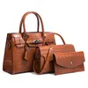 HBP omuz çantaları moda kadın çanta timsah tasarım üç parçalı tote çanta