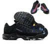 Plus TN Men Running Shoes Classic Designer Midnight Navy Black White Bred Outdoor Sports Sneakers Tamaño 40-46