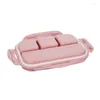 Dinnerware Sets Glass Lunch Box Microwavable Bento Silica Gel Lid Compartments Leakproof Storage Container For Snack