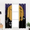 Rideau chambre cuisine rideaux Halloween lune fantôme motif salon décoration articles fenêtre pour