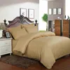 Bedding Sets High Quality Cotton El Set White Luxury Satin Strip Bed Line Four Piece-3pcs Sheet Pillowcase