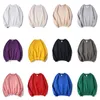 Kvinnor Hoodies Sweatshirts Nieuwe Vrouwen Effen Kleur Lange Mouwen Overdimasy Hoodie Sweatshirt Dames Streetwear Slouch Trui Jumper Tops 5 Kleuren 230207